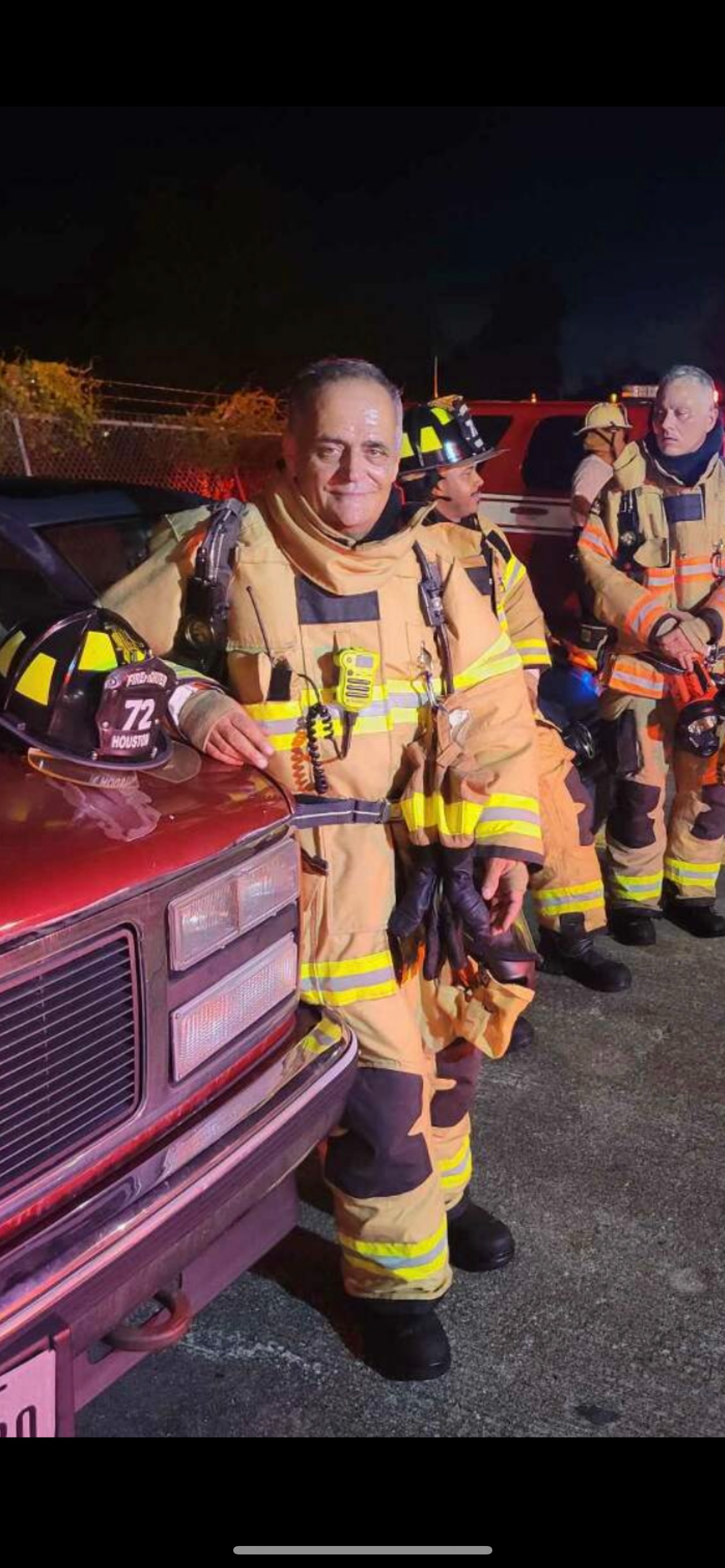 Sammy's firefighter gear and service history